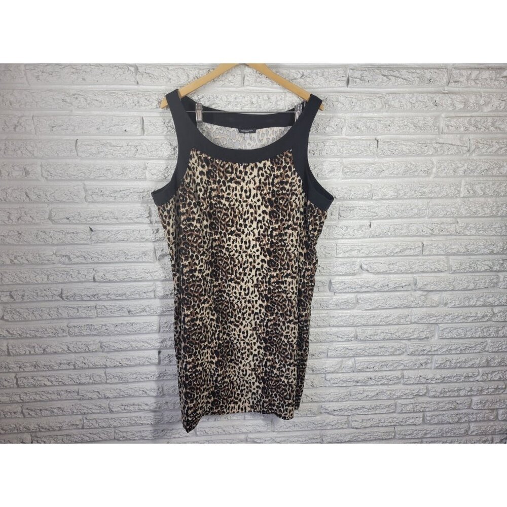 Notations Womens Dress 24 Plus Mini Sleeveless Wide Strap Brown‎ ANI1E